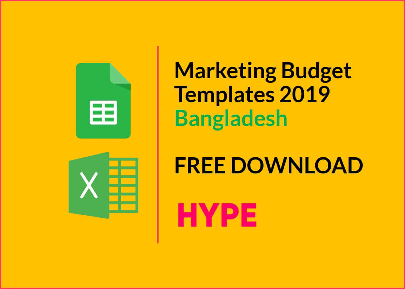 Marketing Budget Templates Bangladesh 2019