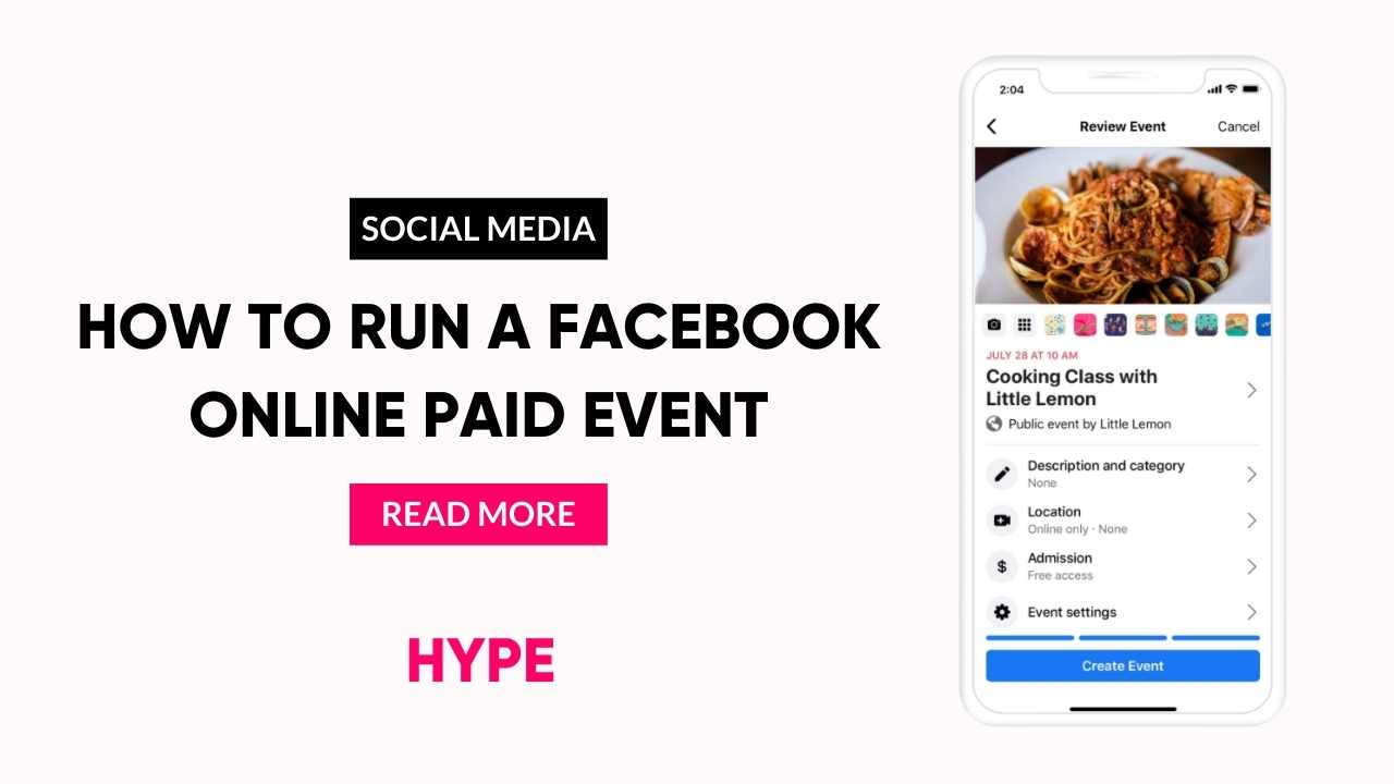 How to run a Facebook Online Paid Event